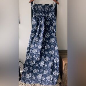 Old Navy Floral Strapless Maxi Dress